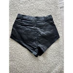 Leather Look Micro Shorts (US 6 (W))